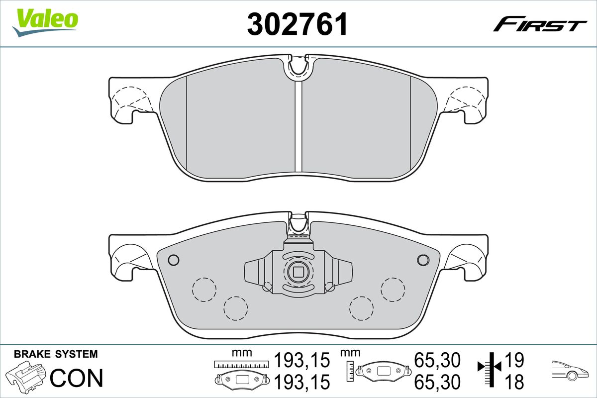 VALEO Fékbetét, mind 302761_VALEO